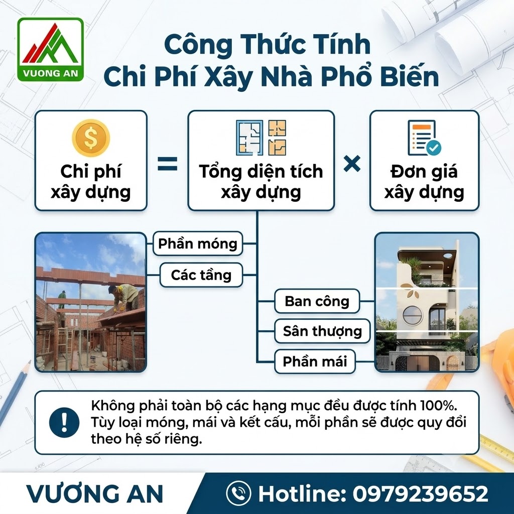 Công Thức Tính Chi Phí Xây Nhà Phổ Biến