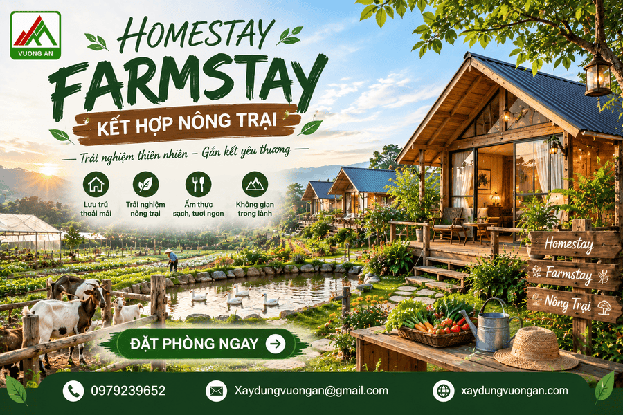 Homestay Farmstay Kết Hợp Nông Trại