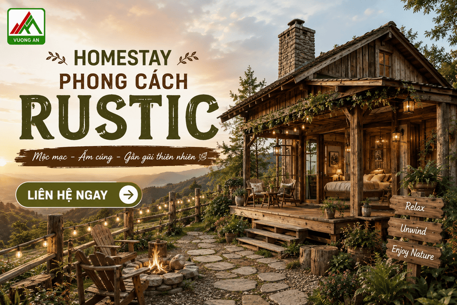 Homestay Phong Cách Rustic