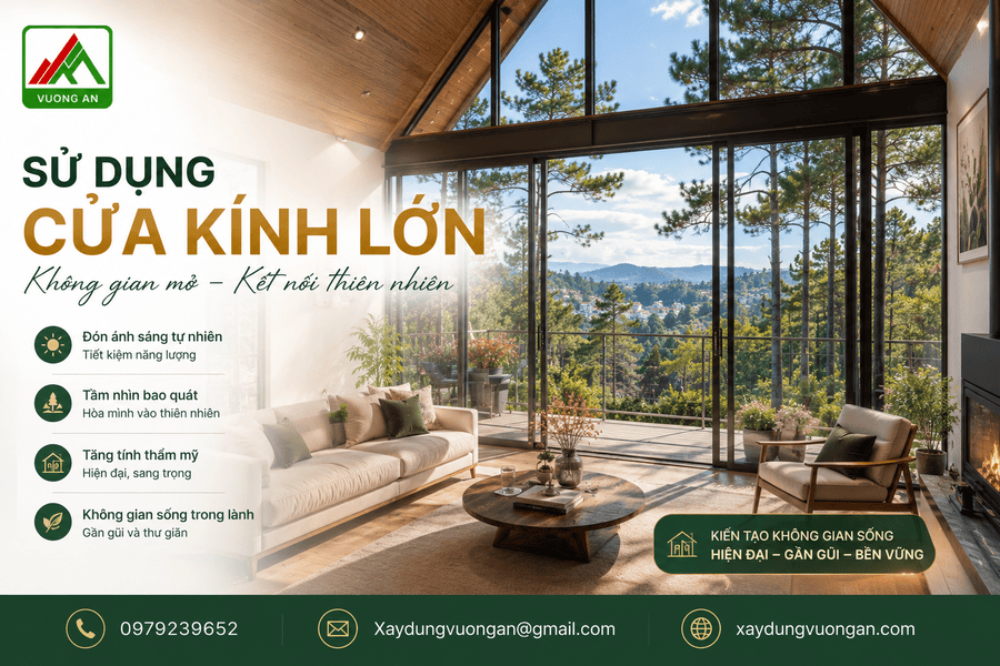Sử Dụng Cửa Kính Lớn
