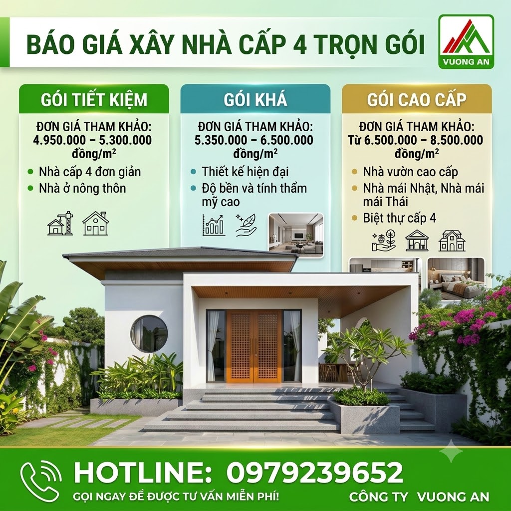 Báo Giá Xây Nhà Cấp 4 Lâm Đồng Trọn Gói