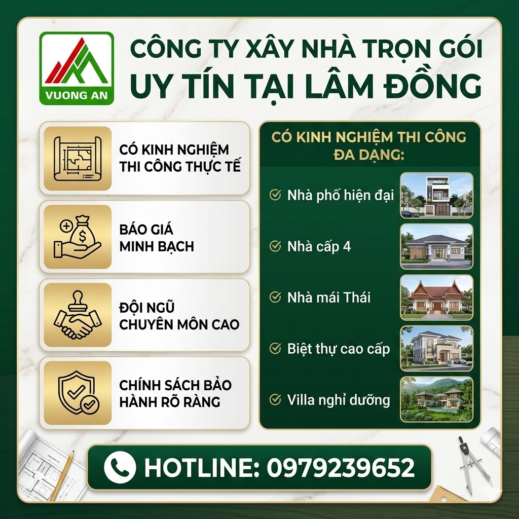 Xây Nhà Trọn Gói Đà Lạt Uy Tín – Báo Giá Chi Tiết