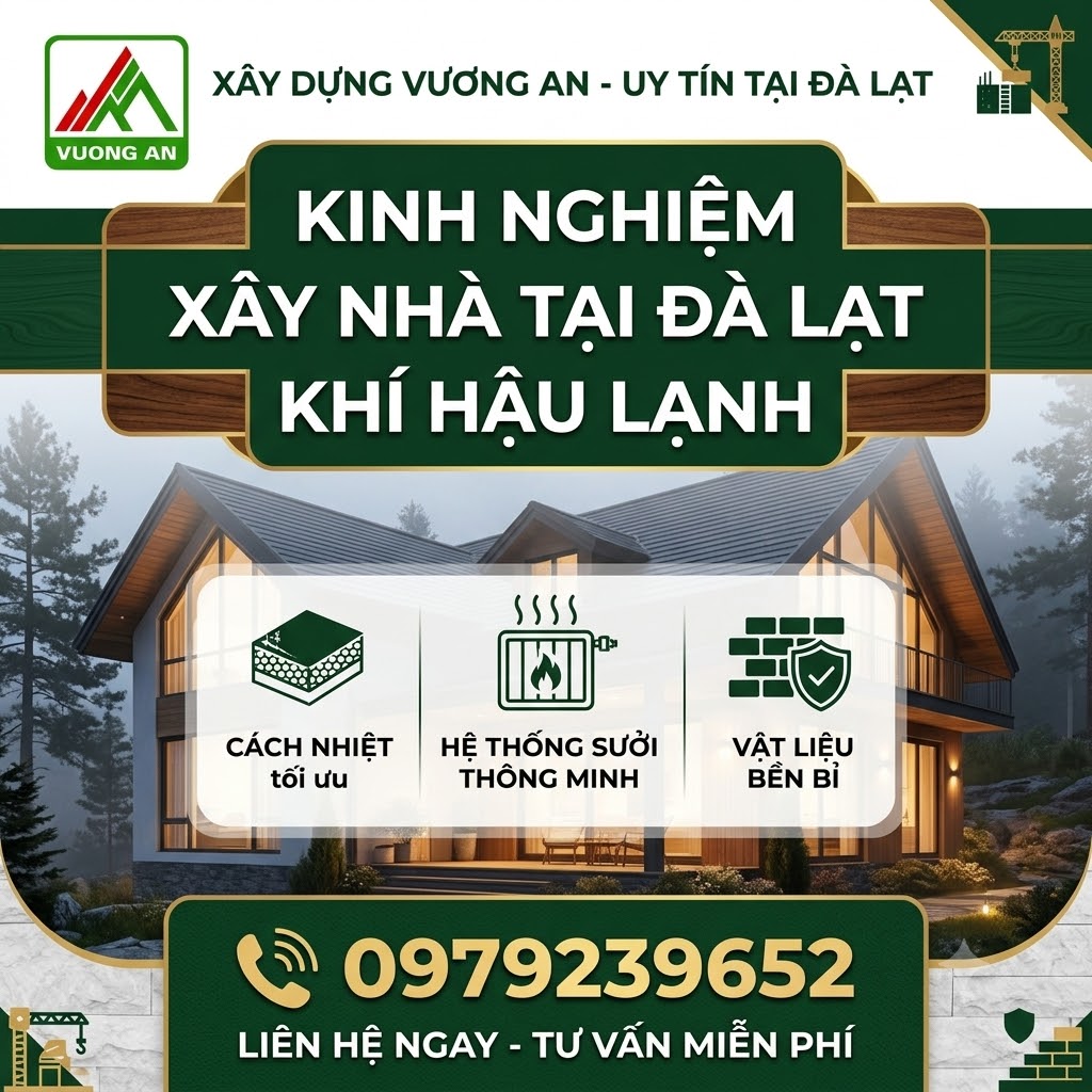 Kinh Nghiệm Xây Nhà Tại Đà Lạt Khí Hậu Lạnh
