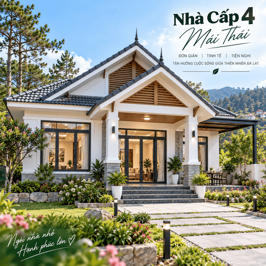 Nhà Cấp 4 Mái Thái