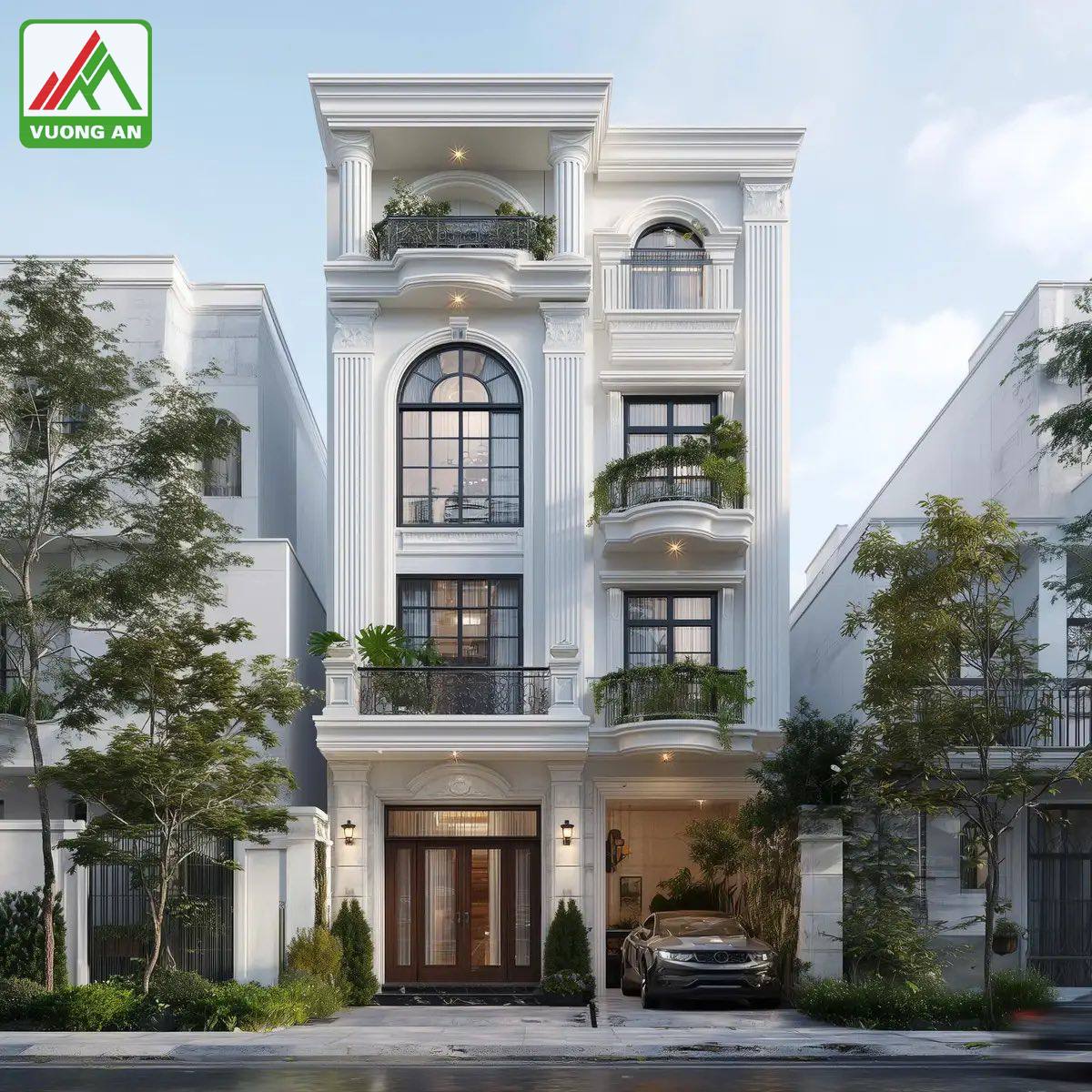 Biệt thự phố 3 tầng: phù hợp diện tích đất phố.