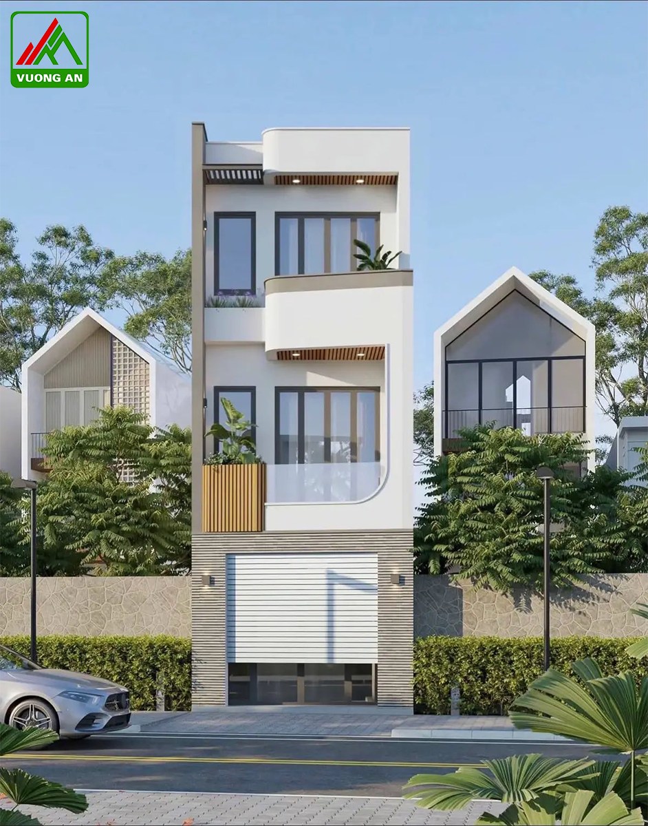 Nhà phố hiện đại: mặt tiền kính, không gian mở, tối giản.