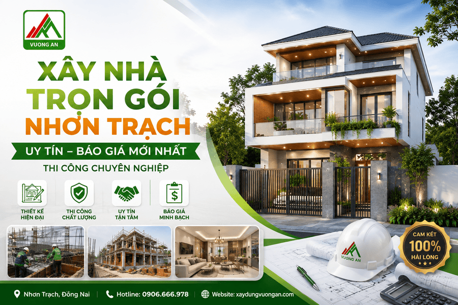 Xây Nhà Trọn Gói Nhơn Trạch Uy Tín 