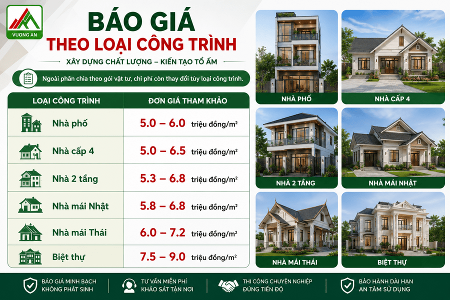 Báo Giá Xây Nhà Trọn Gói Nhơn Trạch Mới Nhất
