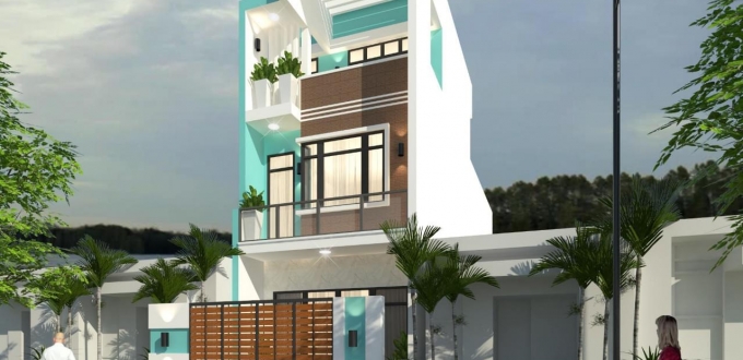 Thiết kế thi công nhà phố 2 tầng tại Nhơn Trạch Đồng Nai